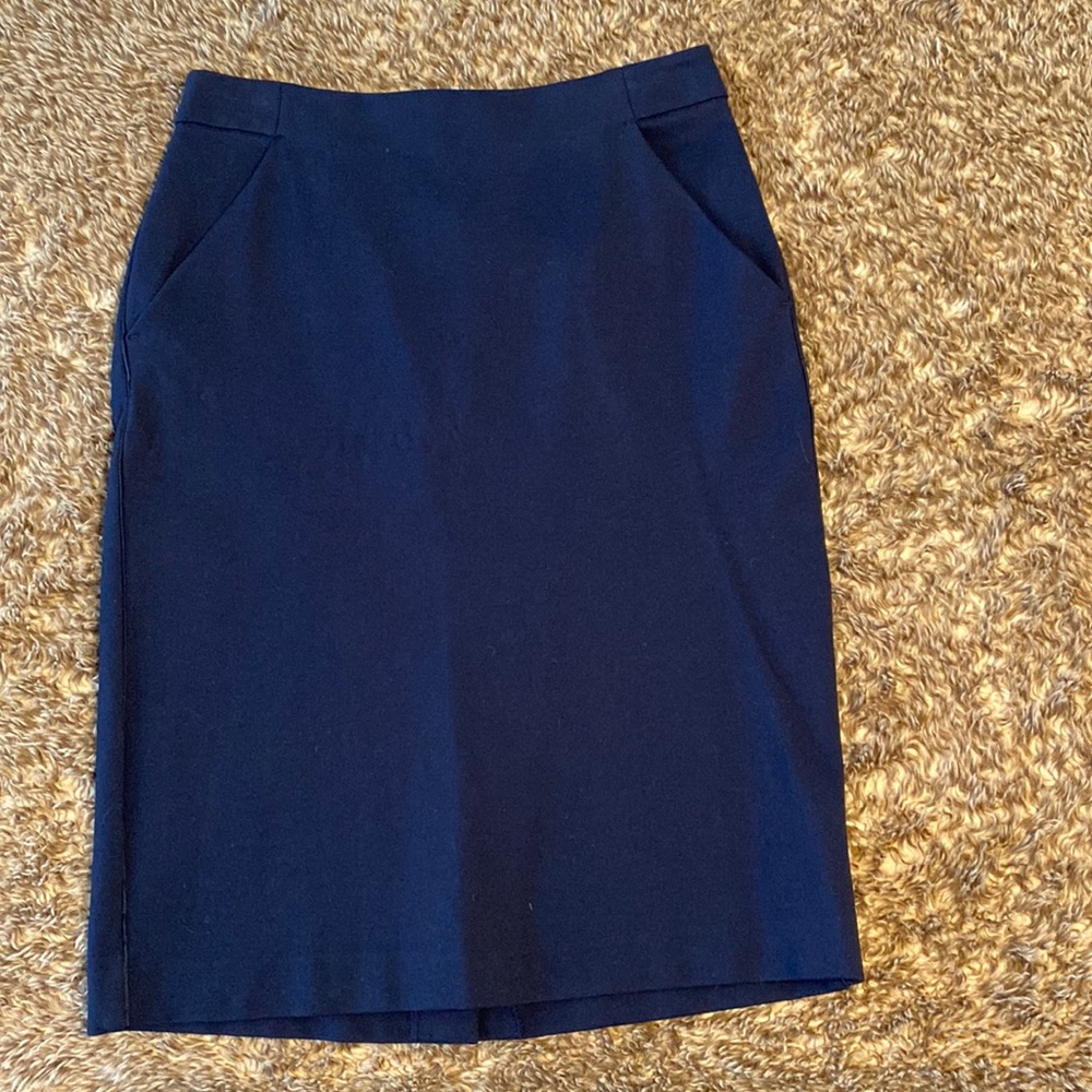 Navy pencil skirt